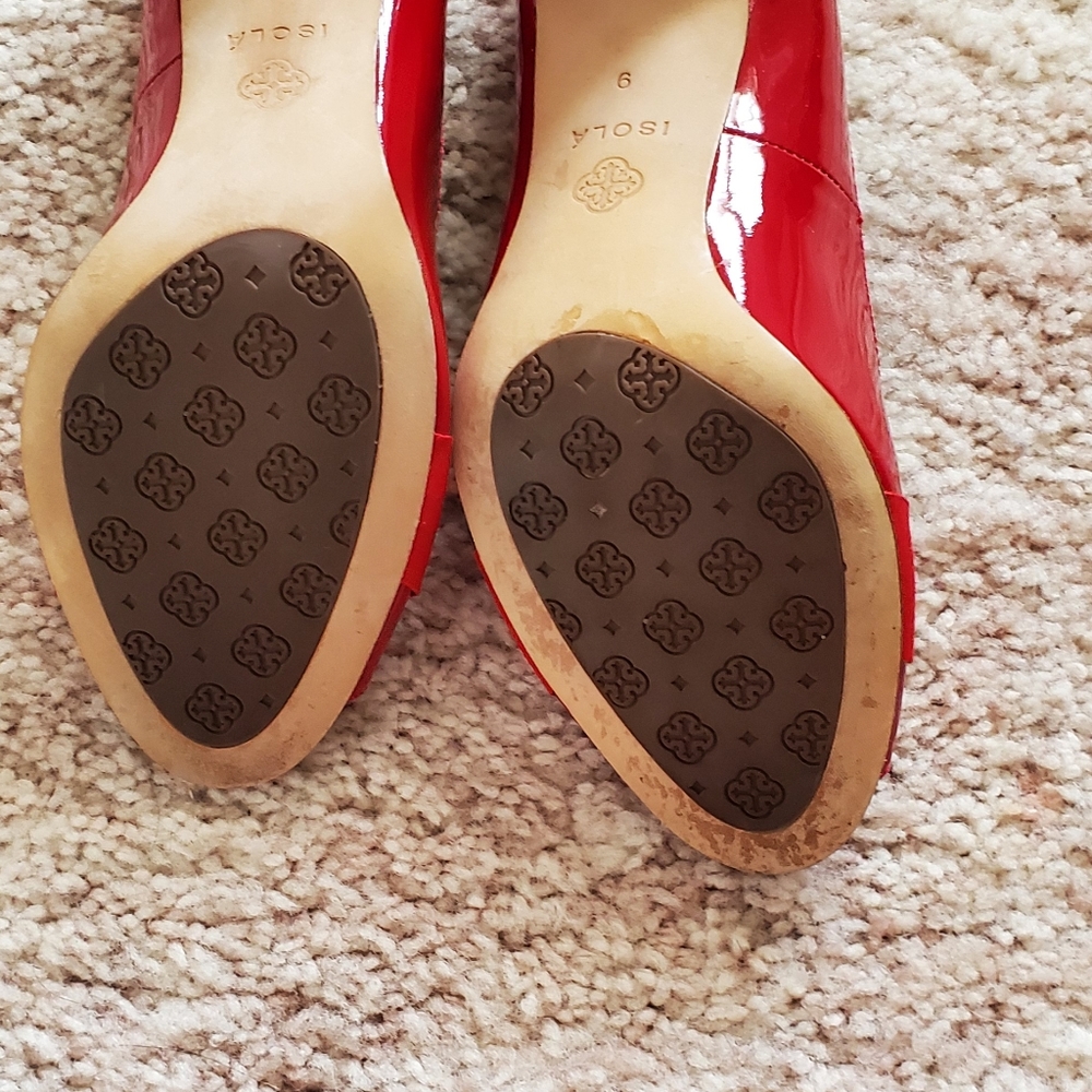 Red Isola heels